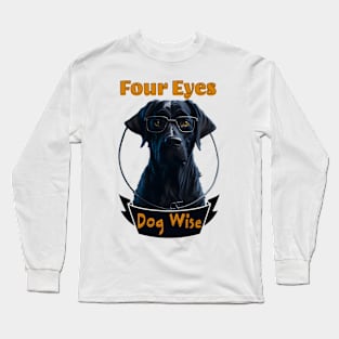 Dog with spectacles Long Sleeve T-Shirt